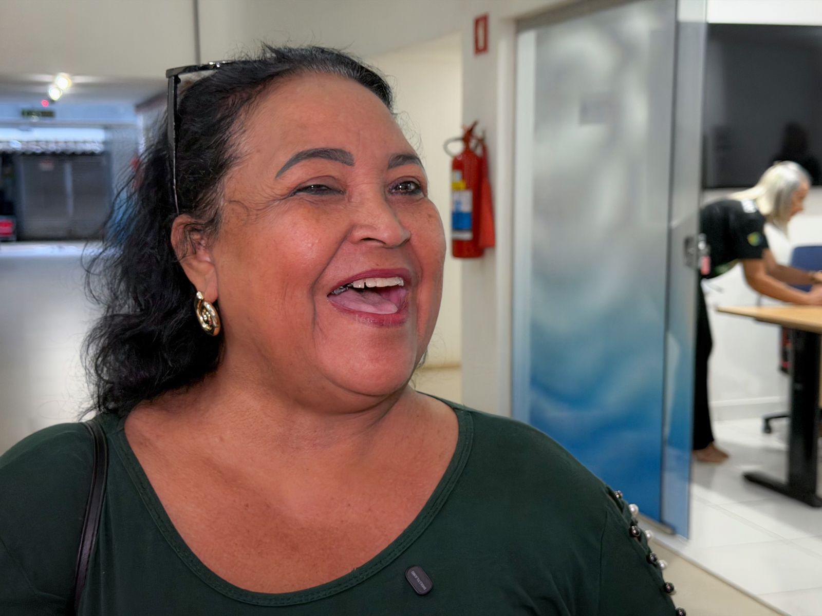 Áuria fez questão de ir até a sessão eleitoral do Ipam para registrar seu voto